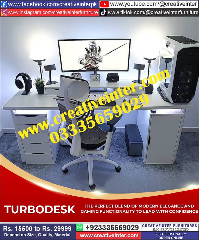 Office Table Study Table Working Desk Computer Gaming Table 12