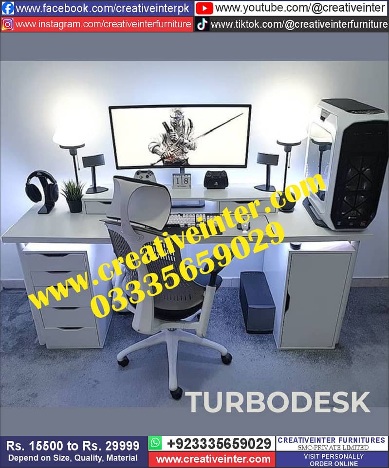 Office Table Study Table Working Desk Computer Gaming Table 13