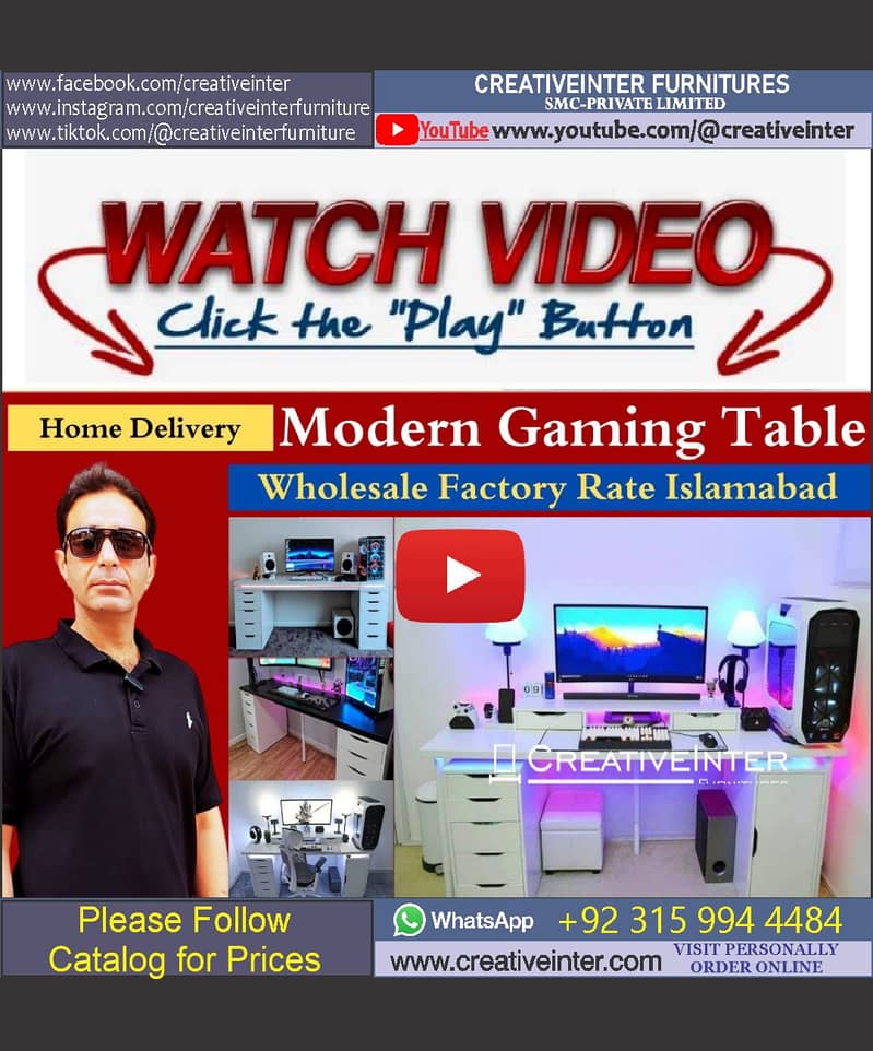 Office Table Study Table Working Desk Computer Gaming Table 1