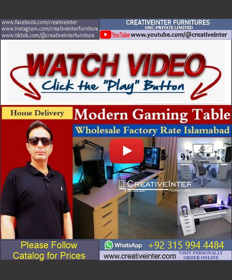 Office Table Study Table Working Desk Computer Gaming Table 3