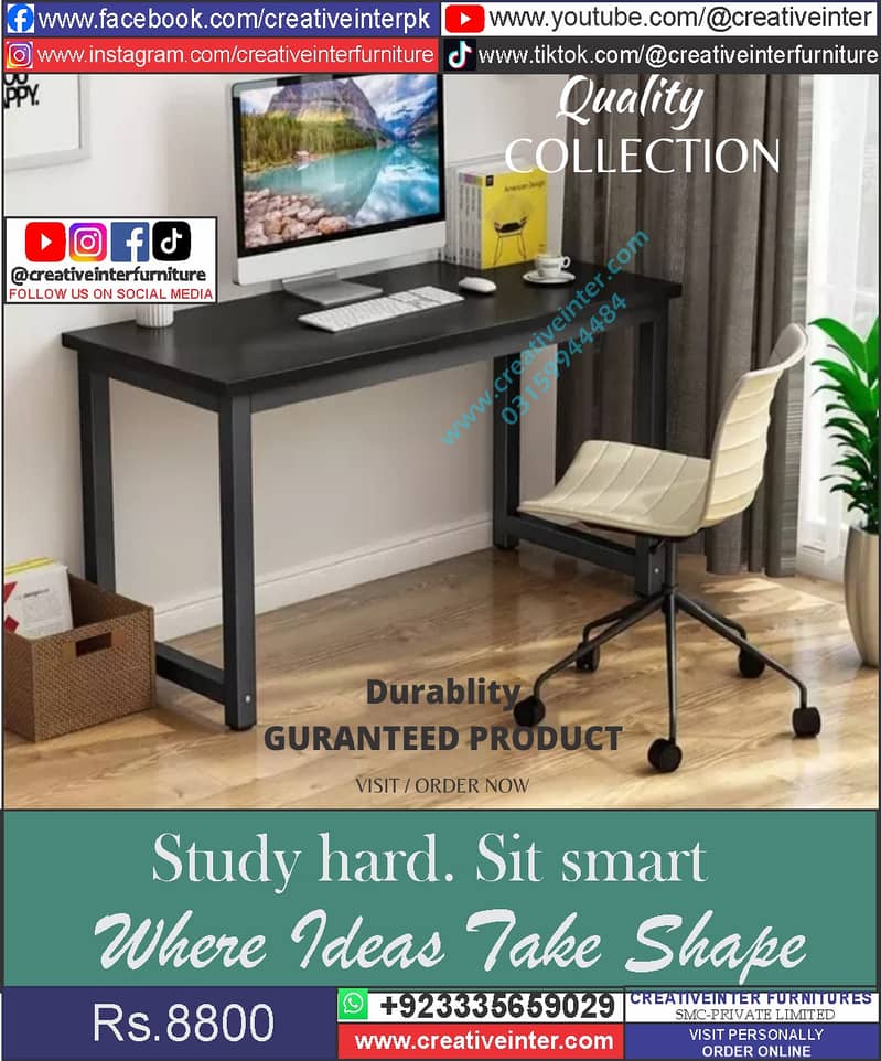 Office Table Study Table Working Desk Computer Gaming Table 8