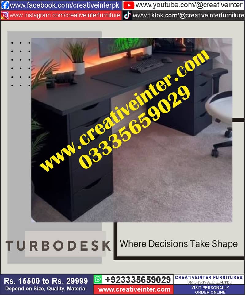 Office Table Study Table Working Desk Computer Gaming Table 14