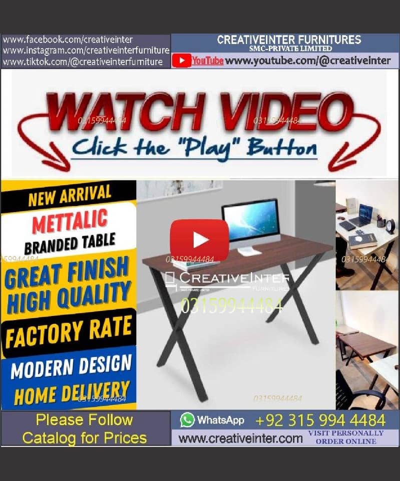 Office Table Study Table Working Desk Computer Gaming Table 15