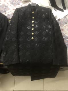 prince coat and kurta pajama midnight black