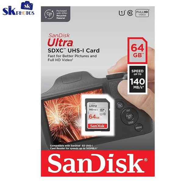 SanDisk 64GB 140MB/s Ultra UHS-I SD Card