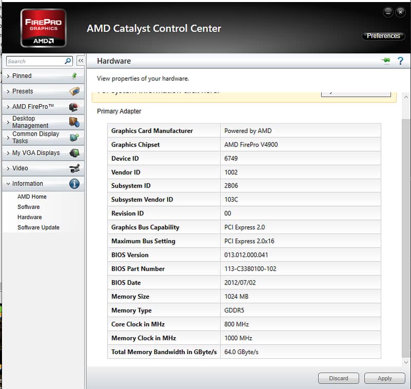 Amd Firepro 3d graphics v4900 1gb ddr5 256bit gaming 1