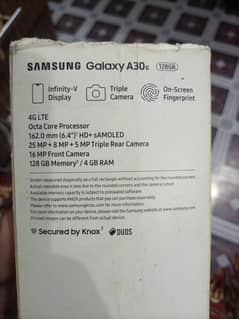 samsung A30s 4/128 10.10  pta aprove 2 sim mobail and box all ok