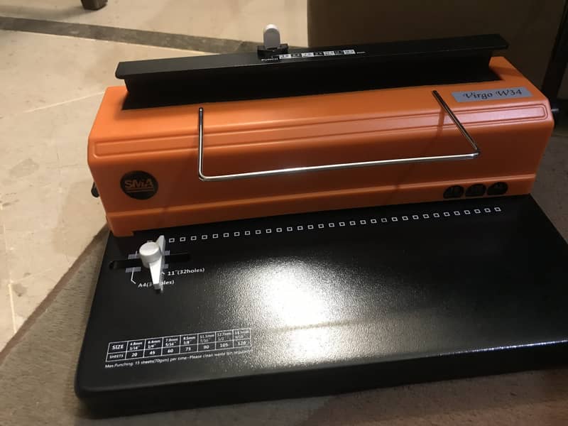 Punching and Binding Machine Manual. (New) 2