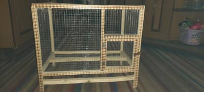 Wooden cage with tray slot for aseel,chicks,rabbits,parrots,cat etc