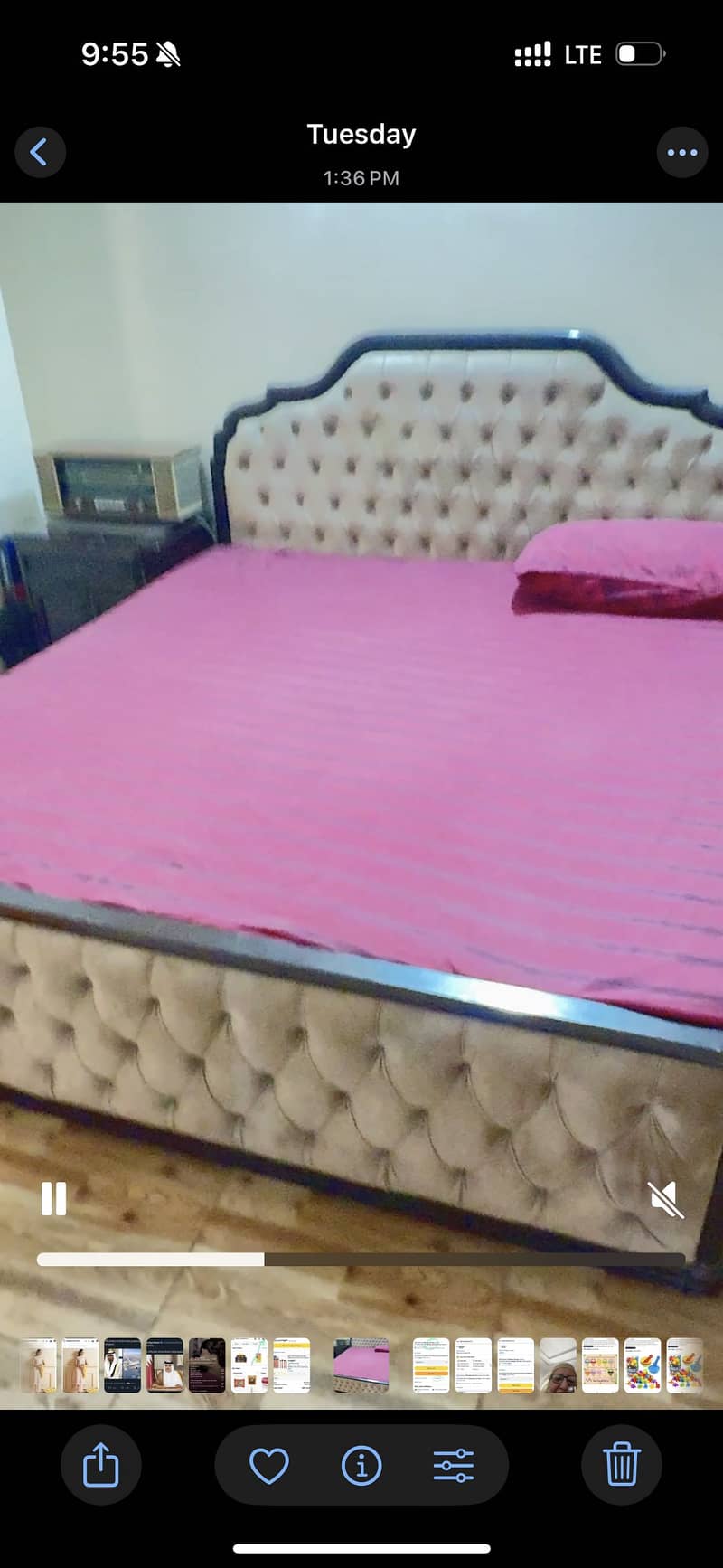 Bed set with two side tables and dressing 1