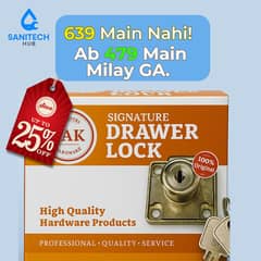 Heavy Duty Signature Drawer Lock with 2 Keys | Cabinet & Wardrobe Lock