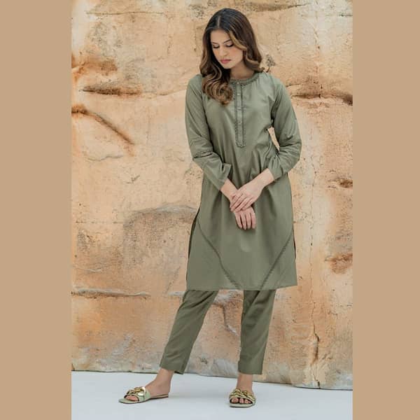 Solid CO-ORD Stitched 2-Piece Dresses for Women and Girls | Affordable Ready-to-Wear Shalwar Kameez Outfits