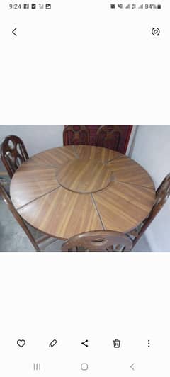 dining table with six chairs