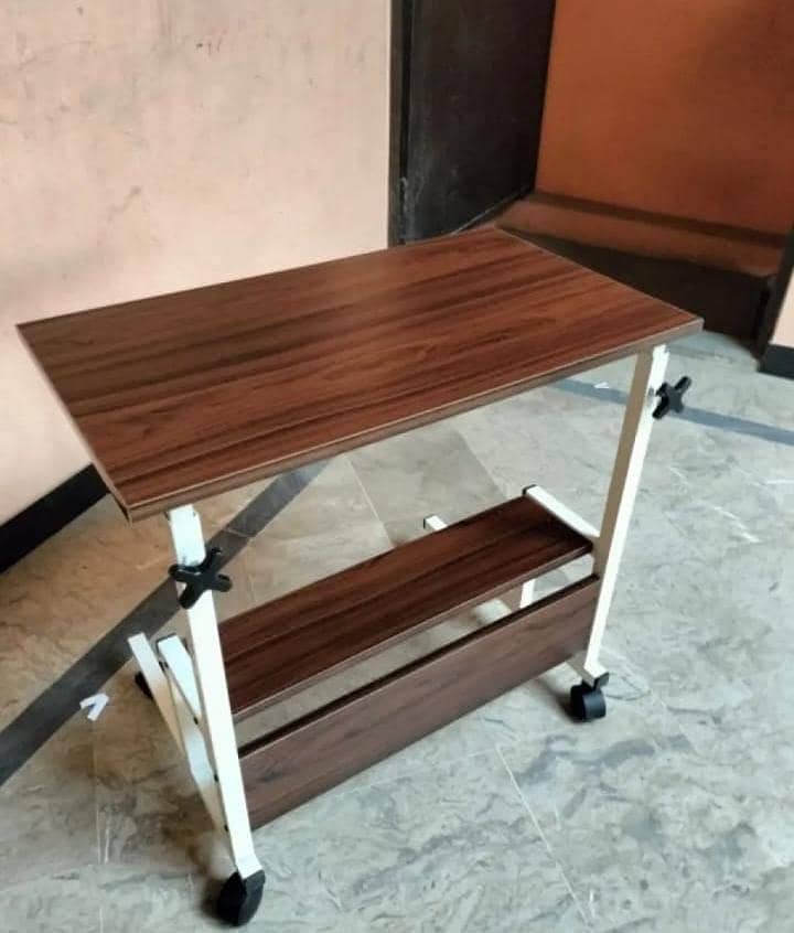 adjustable height laptop table -study table with bookshelfs 2