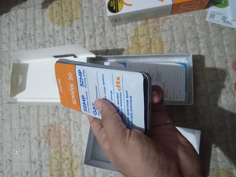 Tecno Spark 20 8+8/256 Cyber White  in 10/10 condition like NEW. 8