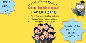 Online English Classes !