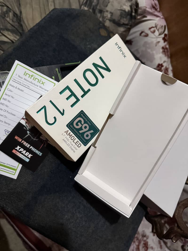Infinix note 12 10/10 condition with box only 1
