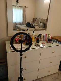 luxury bed and dressing table