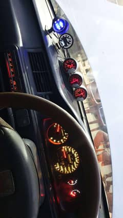 Japanese Guages / 3 HKS guages and 1 Greedy RPM + VOLT Guage