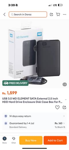 3 wrdsata hard drive case new price 1500