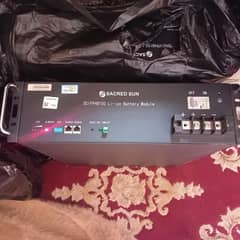 lithium power bank sacredsun 48v 150ah batteries  0 cycle used.