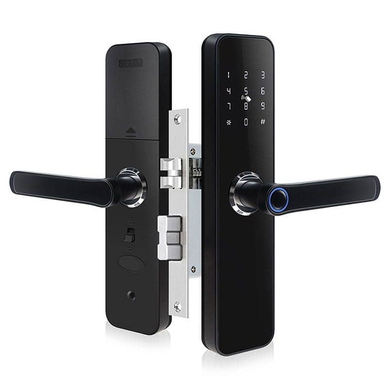 Smart Handle door lock Biometric mobile App Battery attendance machine 0