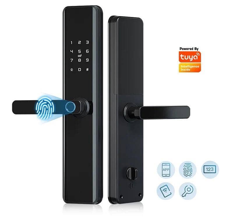 Smart Handle door lock Biometric mobile App Battery attendance machine 2