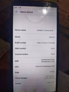 Huawei prime 7 2018 urgent sale