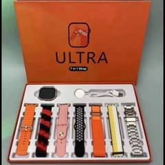 Ultra smart watch with multicolor straps.