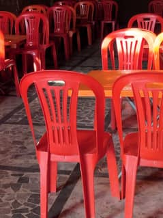 50 chairs and 10 tables