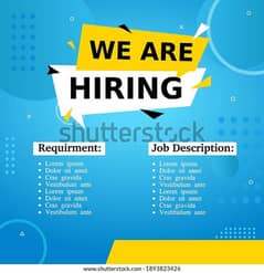 we are hiring staff for male and female
