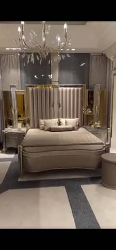 Bed/wooden bed/luxury bed/king size bed/wooden bed/poshish bed