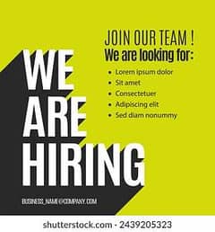 we are hiring staff for male and female