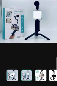 Video making vlogging kit with microphone