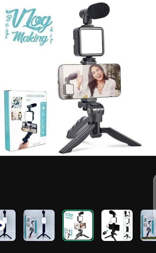 Video making vlogging kit with microphone 1