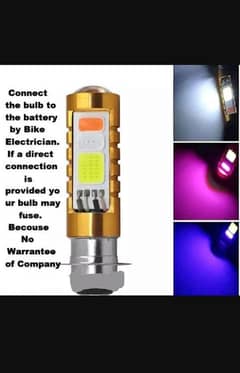 Headlight Led Bulb White Multicolor Flashing 12 Volt Universal