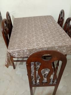 dining table with six chairs