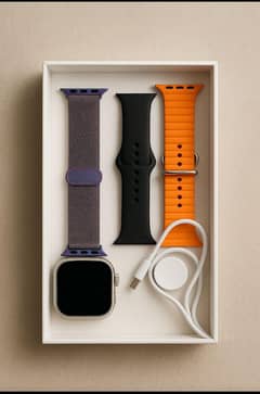 T10 ultra smart watch with extra 2 straps and charger