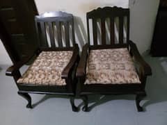 4 wooden chairs
