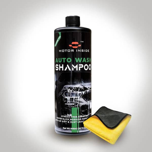 Motor Inside Auto Wash Shampoo 946ML With Microfiber Towel 600 GSM