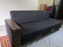 Sofa combad company (supreme) black & silver color