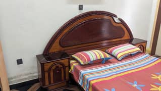 Bed,side table and mettress.  Extra furniture no more required