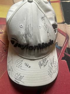 signed cricket hat