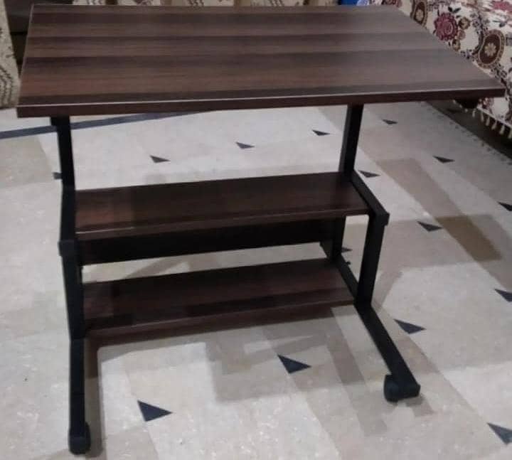 adjustable height laptop table -study table with bookshelfs 9