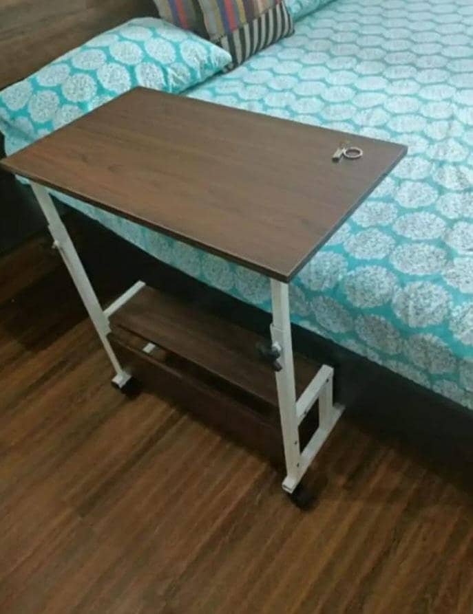 adjustable height laptop table -study table with bookshelfs 11