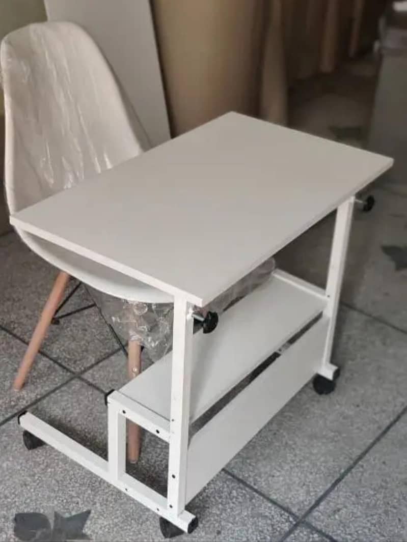 adjustable height laptop table, study table with bookshelfs 5