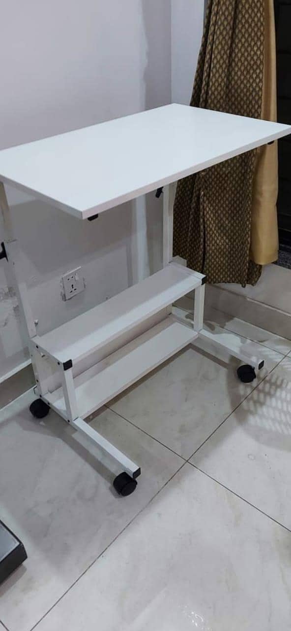 adjustable height laptop table, study table with bookshelfs 7