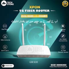 Xpon Fiber Router GM630 ONU Dual Band WIFI 5+4GE+1TEL (Renewed)