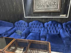 Sofa set for sale blue colour
