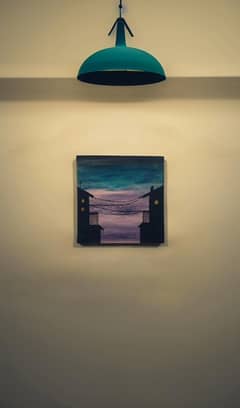 handmade acrylic painting on 1x1 feet canvas board
